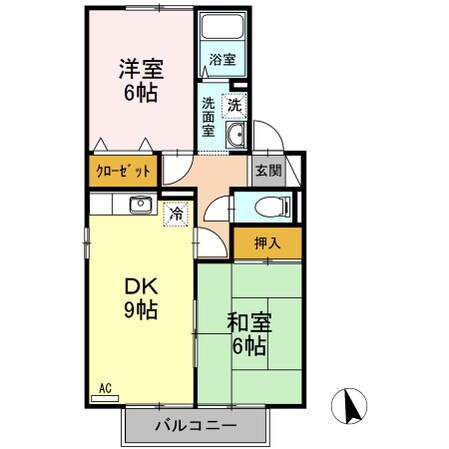 ローズハイツ　A棟の物件間取画像